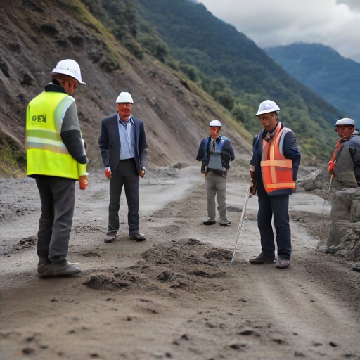 Prefecturas de Tungurahua y Cotopaxi inspeccionan obra vial Ambato-El Corazón