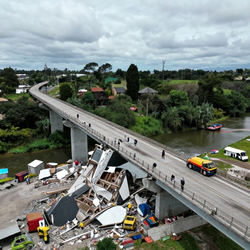 Prefectura del Guayas notifica incumplimiento a CONORTE por retraso en desmontaje de puente en Daule