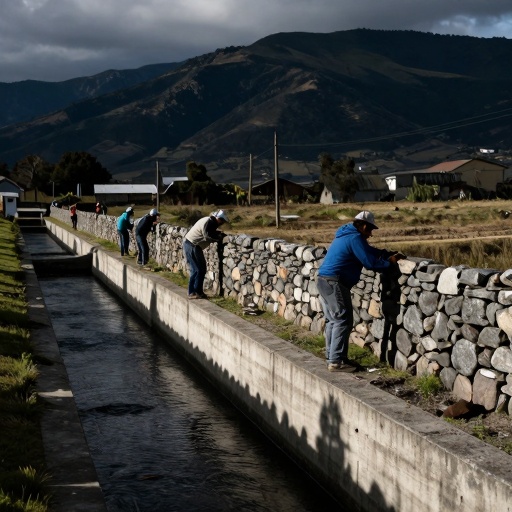 Prefectura de Cañar ejecuta obra hídrica y cercado comunitario en Culebrillas