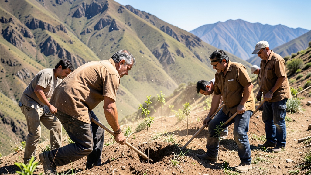 Prefectura de Tungurahua y municipio plantan 380 árboles nativos en Geoparque UNESCO
