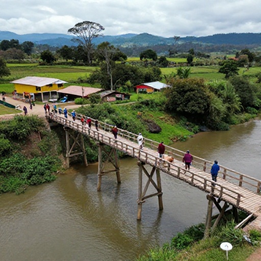 Prefectura de Santo Domingo construye puente badén para conectar a 40 familias ganaderas
