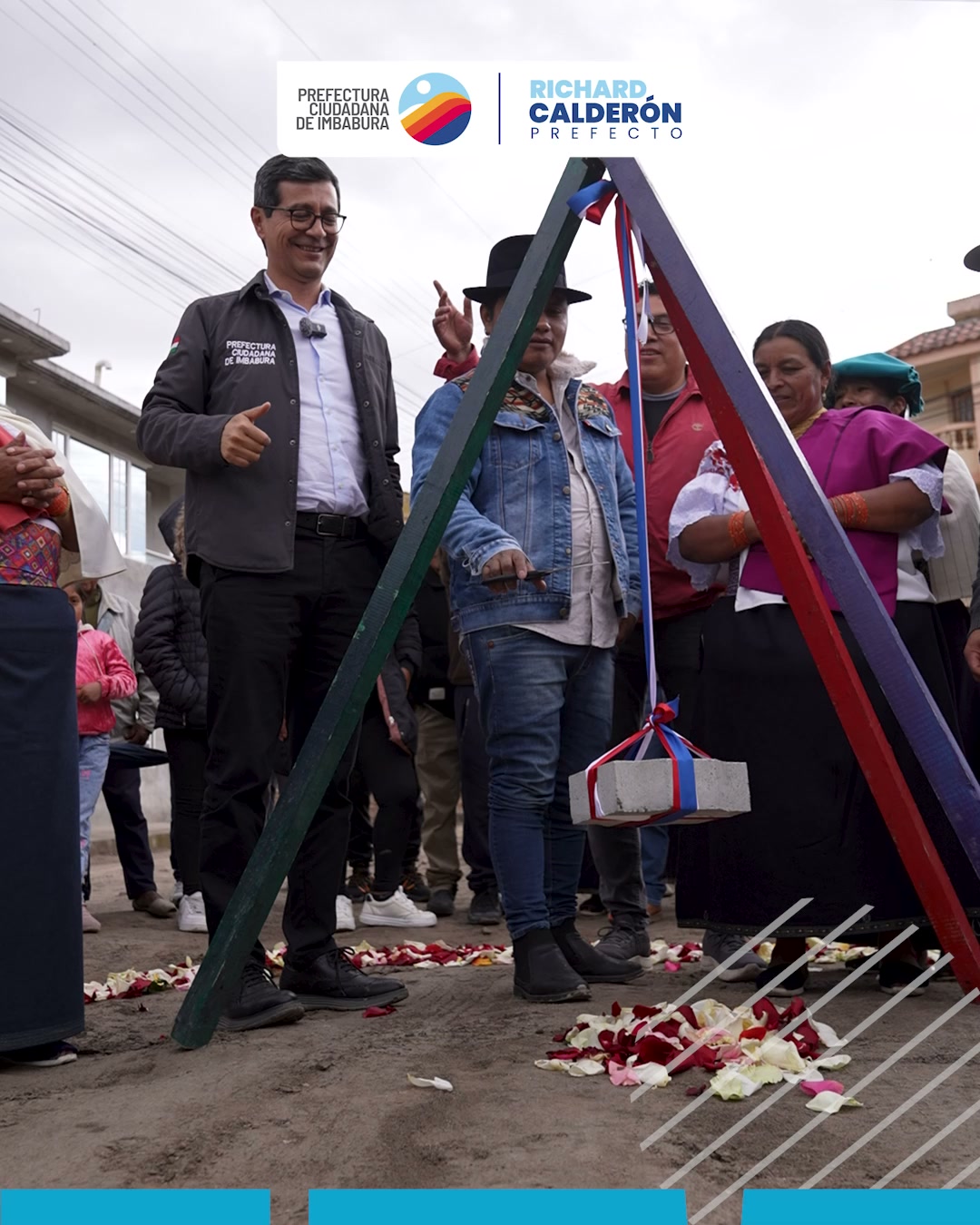 Prefectura de Imbabura inicia adoquinado de 1.104 m en Cotama con inversión provincial