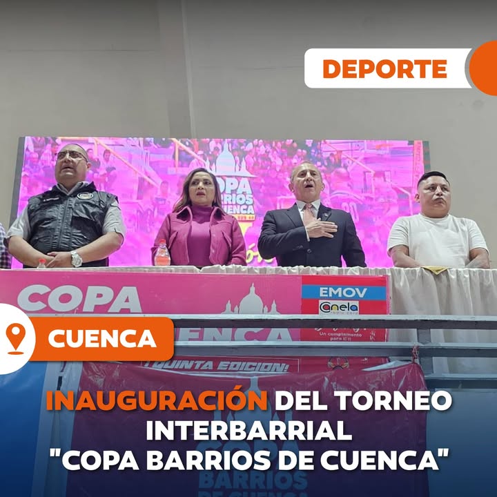 Prefectura de Azuay apoya inauguración Copa Barrios Cuenca y fortalece deporte local