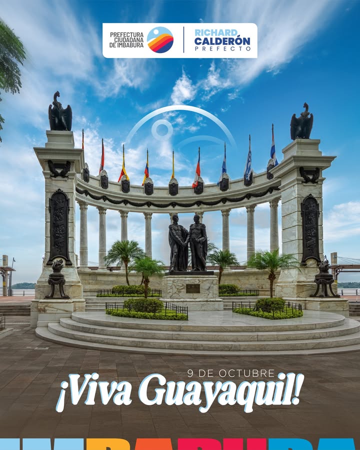 Prefectura de Imbabura saluda a Guayaquil con motivo del 9 de Octubre