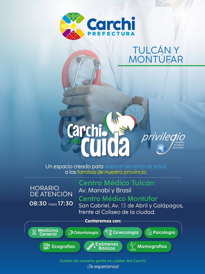 Prefectura de Carchi fortalece salud rural con brigadas móviles en Tulcán y Montúfar