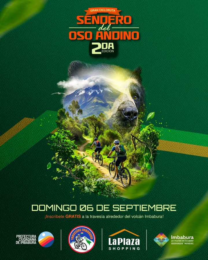 Prefectura de Imbabura convoca a ciclistas para recorrer el Sendero del Oso Andino este domingo