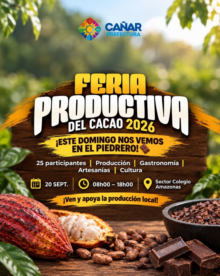 Prefectura de Cañer anuncia Feria Productiva del Cacao 2026 en El Piedrero