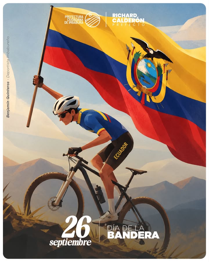 Prefectura de Imbabura rinde homenaje a la Bandera Nacional con mensaje de unidad
