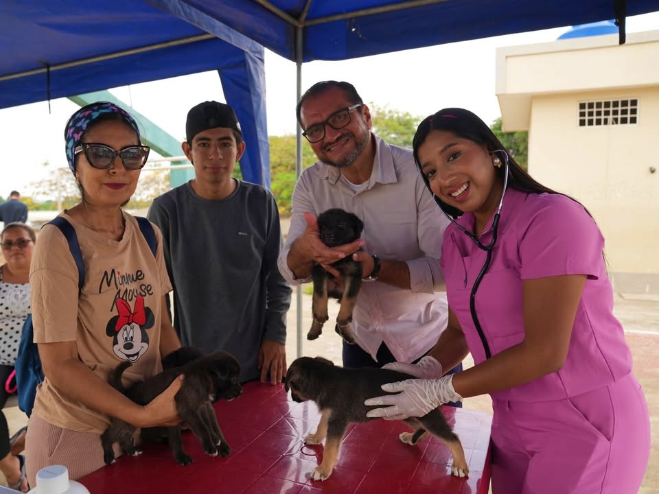 Prefectura de El Oro lleva brigadas de bienestar animal a Arenillas con servicios gratuitos
