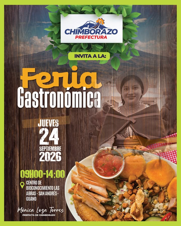 Prefectura de Chimborazo impulsa gastronomía local con feria en Guano