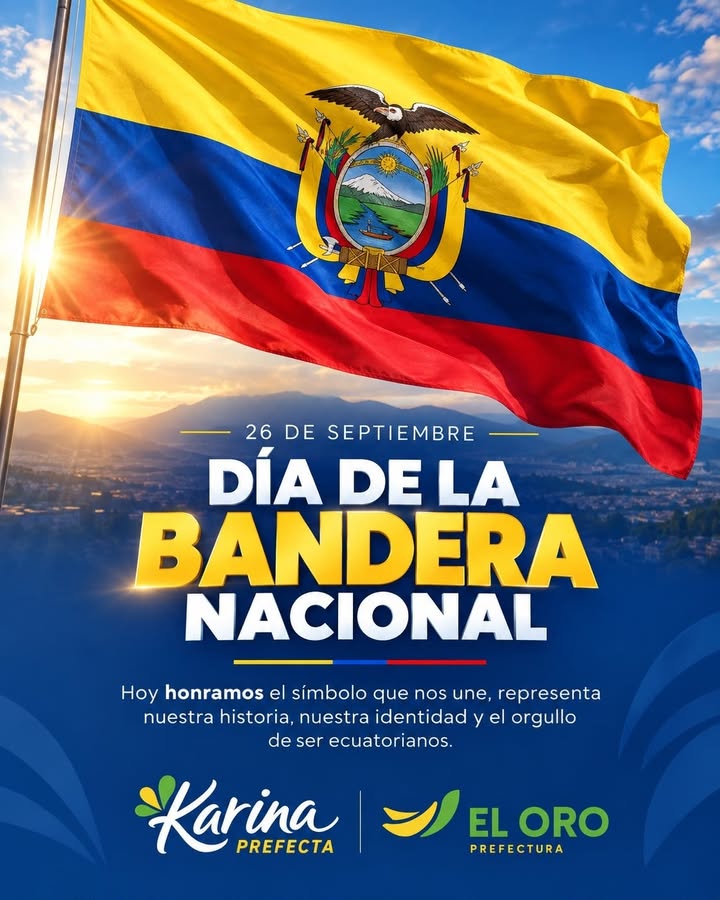 Prefectura de El Oro celebra el Día de la Bandera con enfoque en identidad provincial