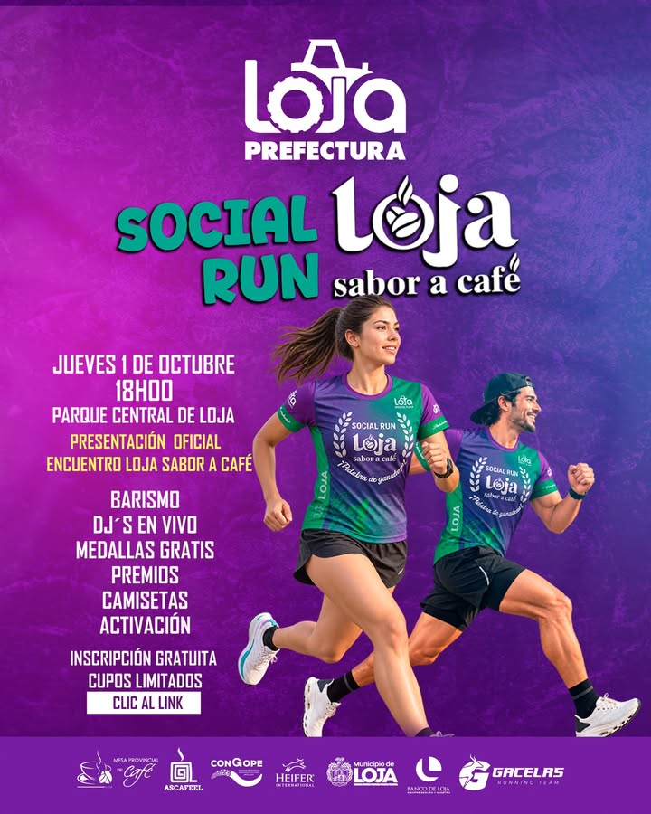 Prefectura de Loja organiza Social Run para promover el café y el deporte