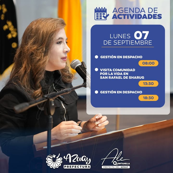 Prefectura de Azuay anuncia agenda diaria para la gestión provincial bajo liderazgo de Ale Quintanilla