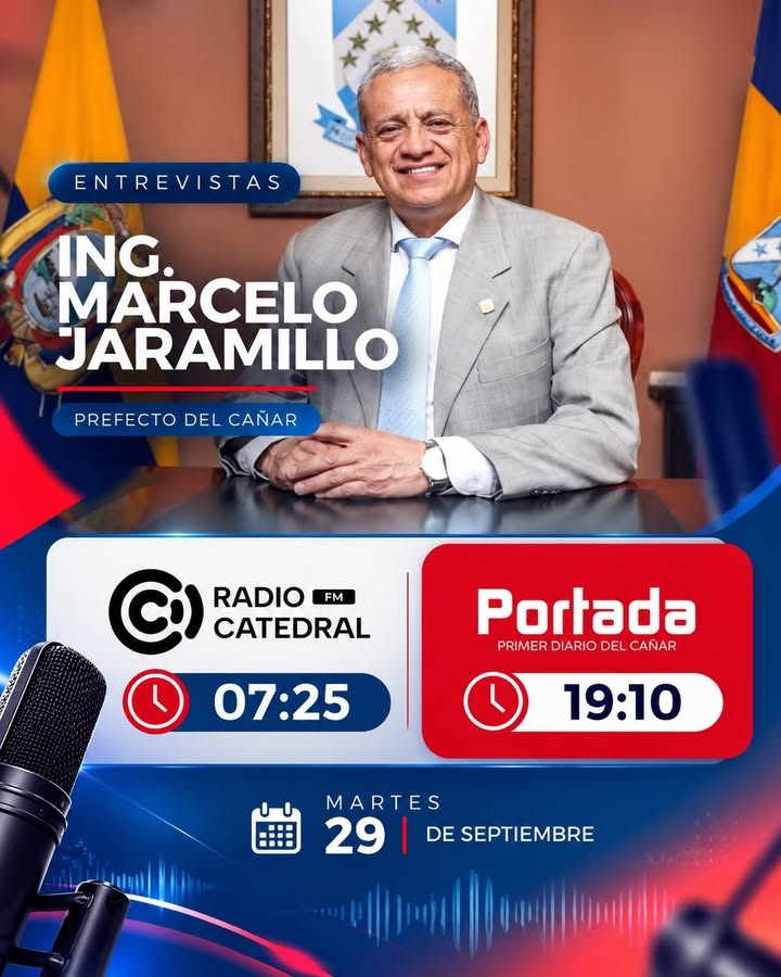 Prefectura del Cañar: Marcelo Jaramillo dialogará con medios sobre gestión provincial