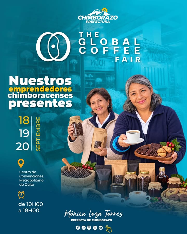 Prefectura de Chimborazo impulsa emprendedores locales en Feria Mundial del Café