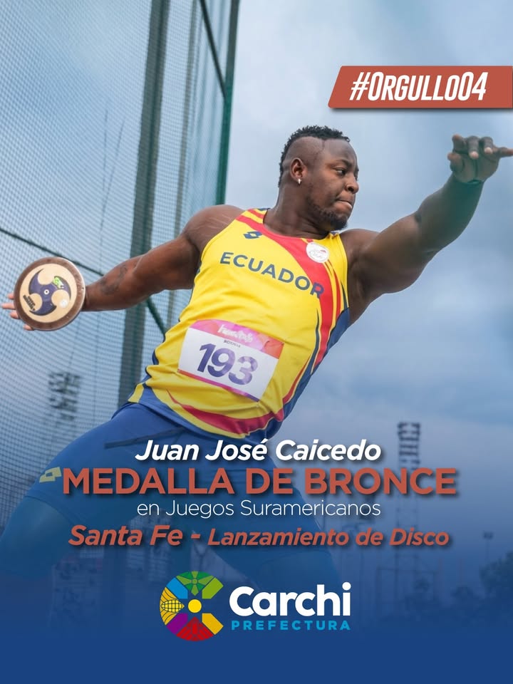 Prefectura de Carchi celebra medalla de bronce en Juegos Suramericanos