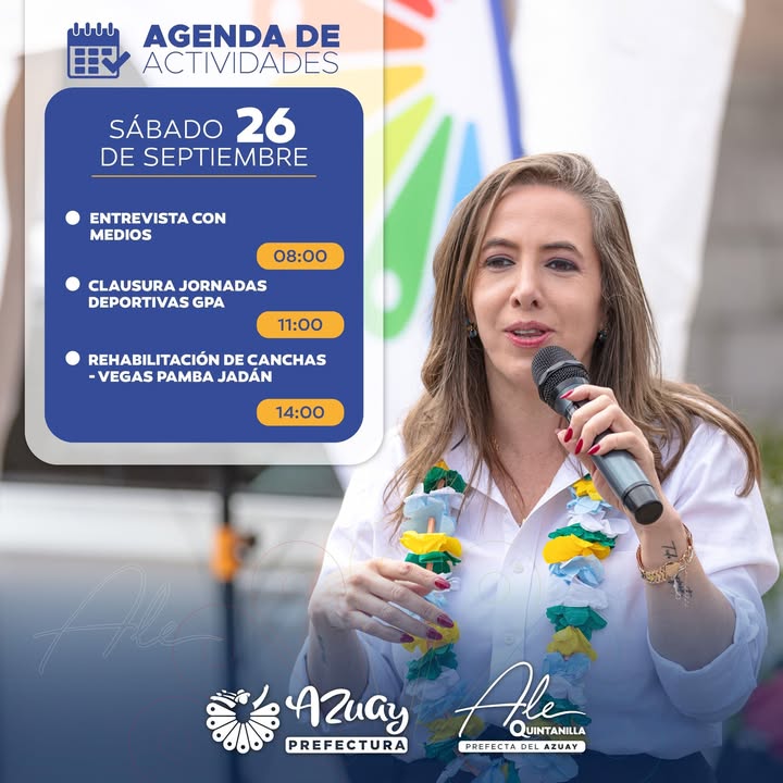 Prefectura de Azuay publica agenda diaria para la gestión provincial
