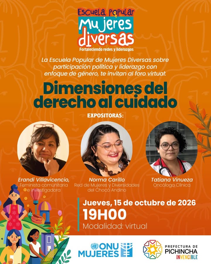 Prefectura de Pichincha convoca foro virtual sobre el derecho al cuidado y liderazgo femenino
