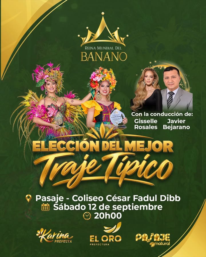 Prefectura de El Oro impulsa Elección del Traje Típico en Pasaje