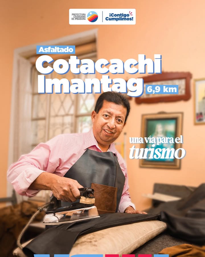 Prefectura de Imbabura avanza en asfaltado de vía Cotacachi-Imantag