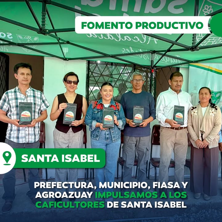 Prefectura de Azuay apoya a caficultores de Santa Isabel con asistencia técnica y abonos