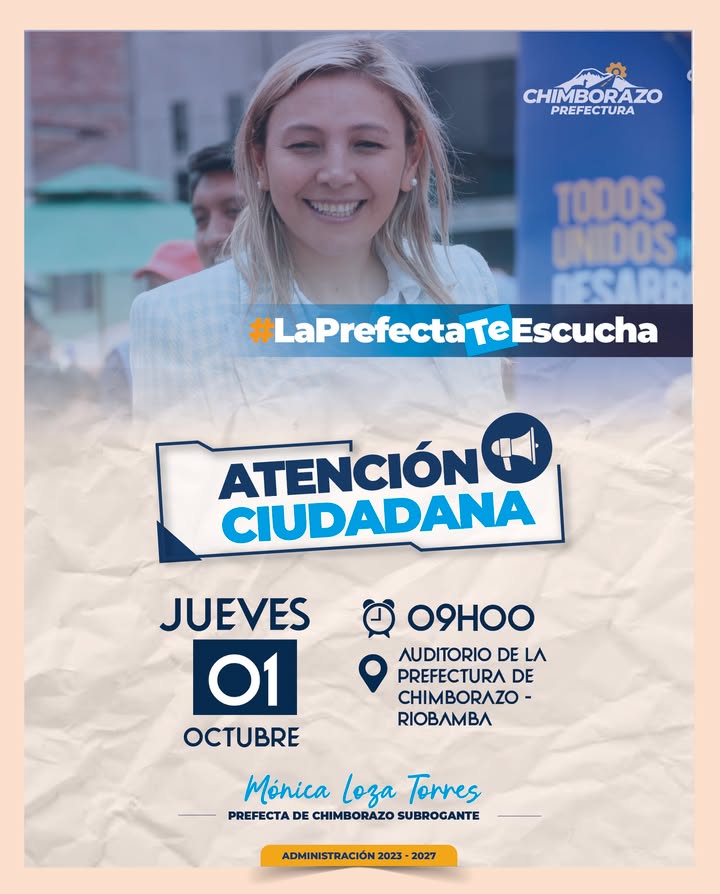 Prefectura de Chimborazo abre atención ciudadana directa con Mónica Loza