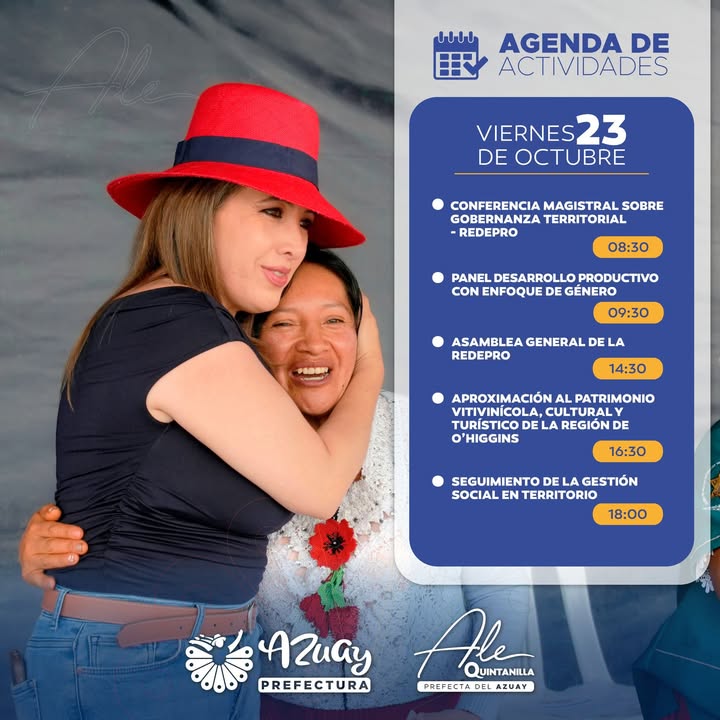 Prefectura de Azuay anuncia agenda de obras y gestión para el 23 de octubre