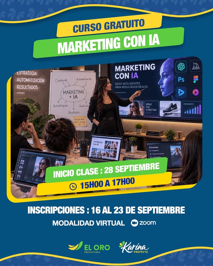 Prefectura de El Oro abre inscripciones para cursos virtuales gratuitos hasta el 23 de septiembre