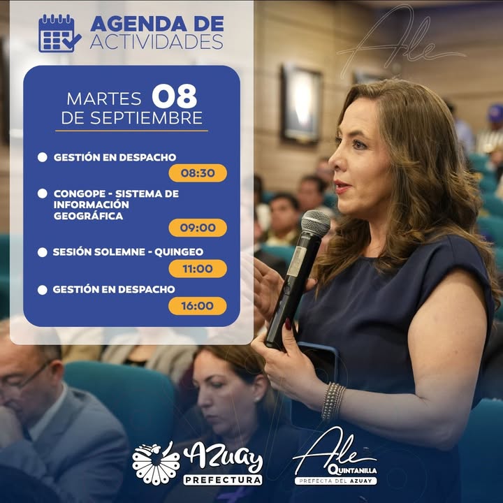 Prefectura de Azuay inicia agenda diaria con foco en obras y gestión provincial