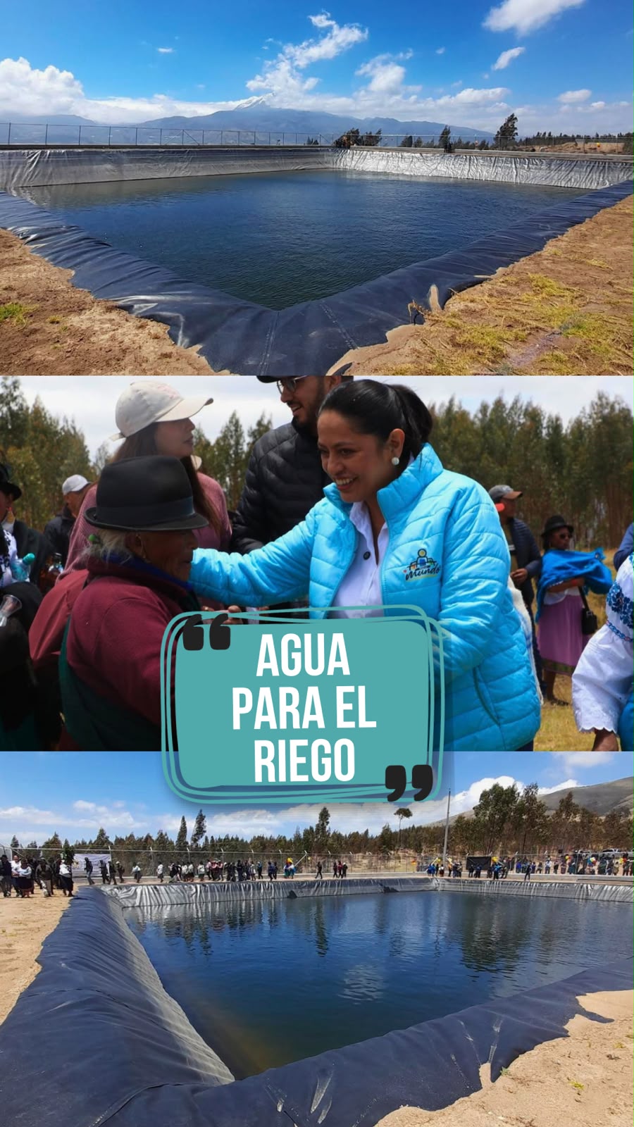 Prefectura de Pichincha entrega reservorios para fortalecer el riego en San Pablo Urco
