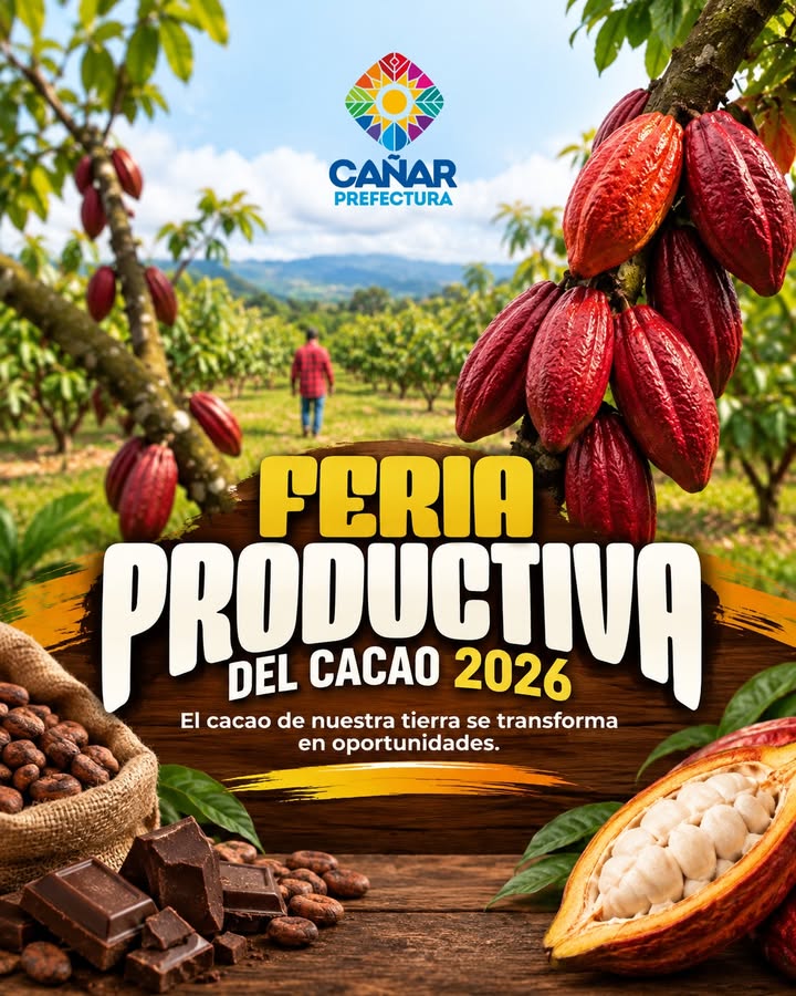 Prefectura de Cañar impulsa el cacao con Feria Productiva en El Piedrero