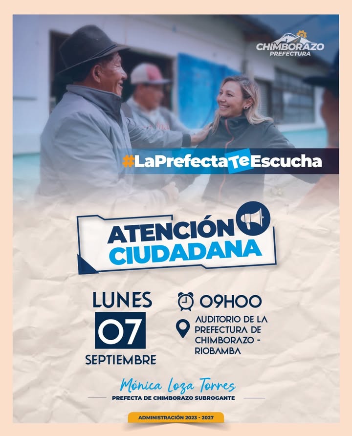 Prefectura de Chimborazo abre puertas a la participación ciudadana este 7 de septiembre