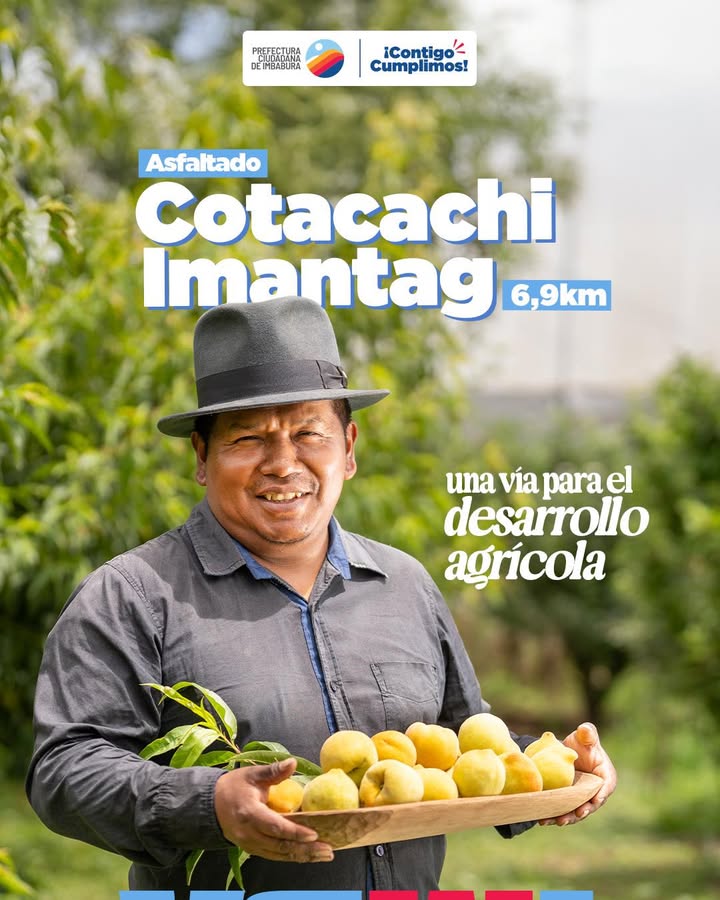 Prefectura de Imbabura avanza en asfaltado de vía Cotacachi-Imantag para desarrollo agrícola