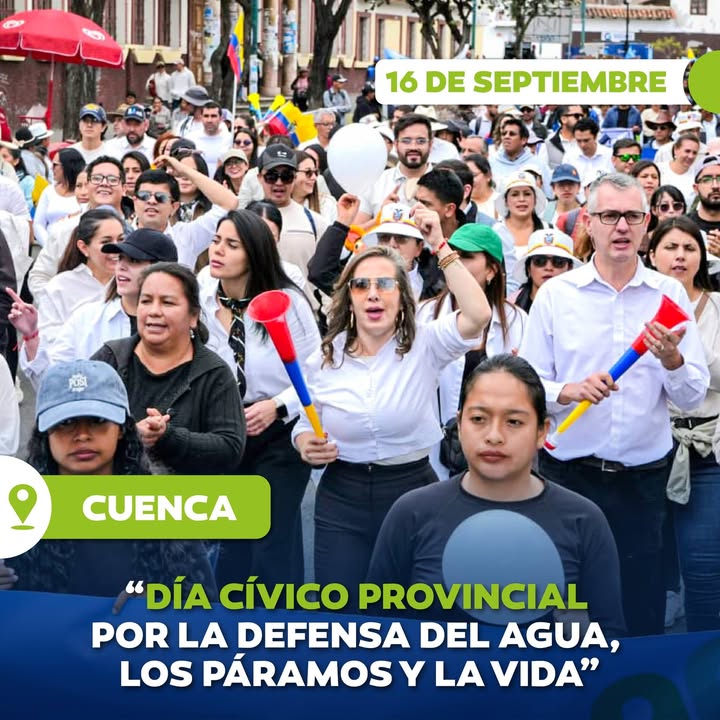 Prefectura de Azuay reactiva caudal del Quinto Río y convoca marcha contra la minería
