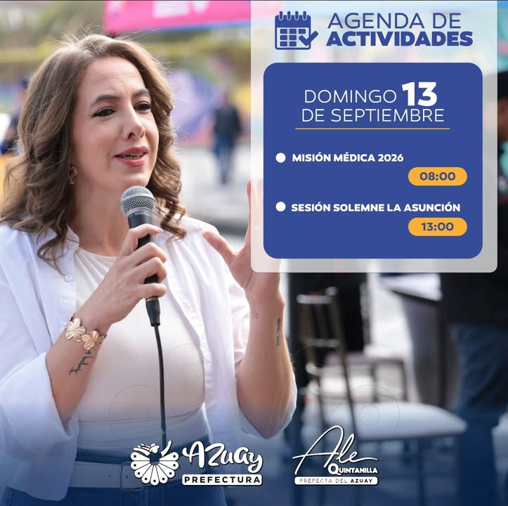Prefectura de Azuay anuncia agenda de salud para este domingo