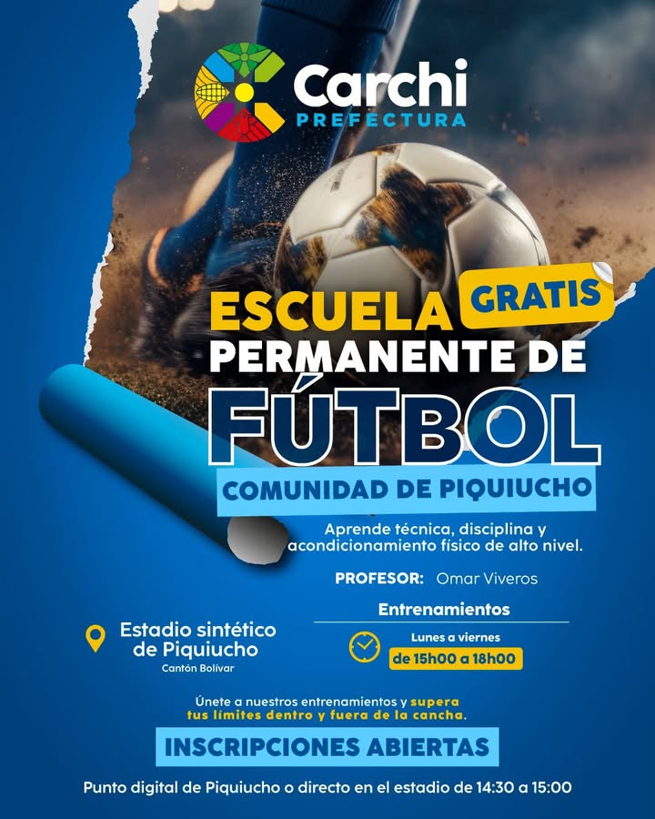 Prefectura de Carchi inaugura Casa de la Juventud en Piquiucho para fomentar el deporte local
