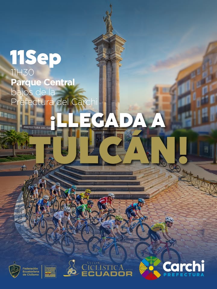 Prefectura del Carchi recibe a la Vuelta Ciclística al Ecuador en Tulcán